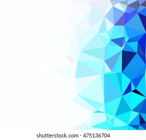Blue Polygonal Mosaic Background, Creative Design Templates