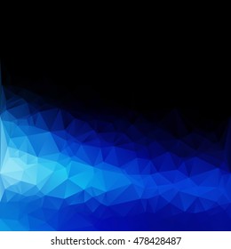 Blue Polygonal Mosaic Background, Creative Design Templates