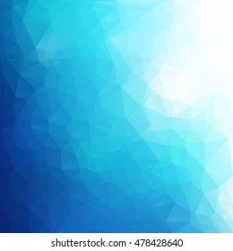 Blue Polygonal Mosaic Background, Creative Design Templates