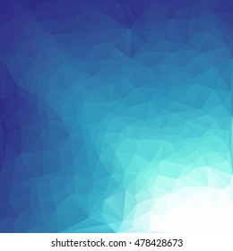 Blue Polygonal Mosaic Background, Creative Design Templates
