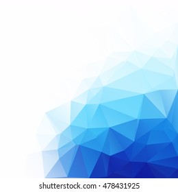 Blue Polygonal Mosaic Background, Creative Design Templates