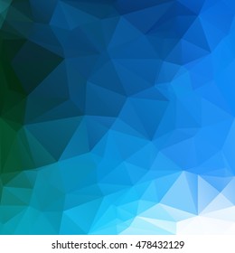 Blue Polygonal Mosaic Background, Creative Design Templates