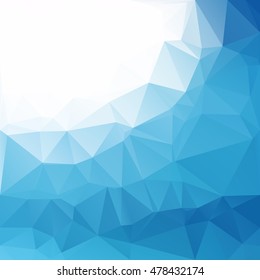 Blue Polygonal Mosaic Background, Creative Design Templates