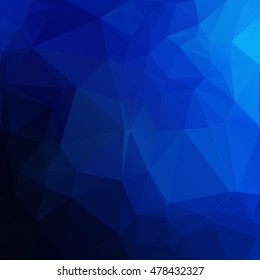 Blue Polygonal Mosaic Background, Creative Design Templates