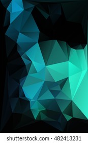 Blue Polygonal Mosaic Background, Creative Design Templates