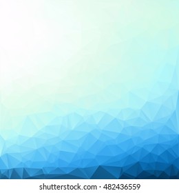 Blue Polygonal Mosaic Background, Creative Design Templates