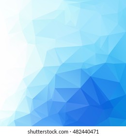 Blue Polygonal Mosaic Background, Creative Design Templates