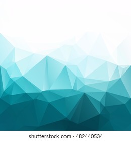 Blue Polygonal Mosaic Background, Creative Design Templates