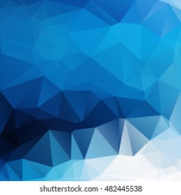 Blue Polygonal Mosaic Background, Creative Design Templates