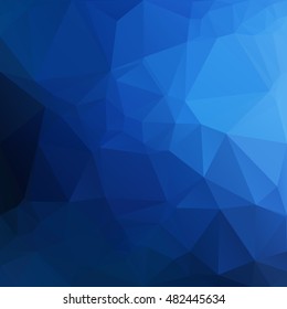 Blue Polygonal Mosaic Background, Creative Design Templates