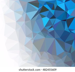 Blue Polygonal Mosaic Background, Creative Design Templates