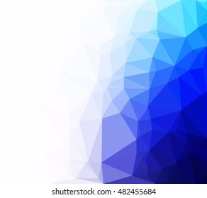 Blue Polygonal Mosaic Background, Creative Design Templates