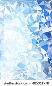Blue Polygonal Mosaic Background, Creative Design Templates