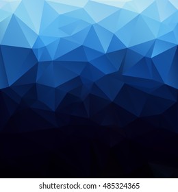 Blue Polygonal Mosaic Background, Creative Design Templates