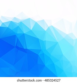 Blue Polygonal Mosaic Background, Creative Design Templates