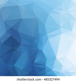 Blue Polygonal Mosaic Background, Creative Design Templates