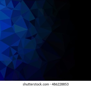 Blue Polygonal Mosaic Background, Creative Design Templates