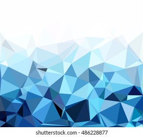 Blue Polygonal Mosaic Background, Creative Design Templates