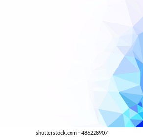 Blue Polygonal Mosaic Background, Creative Design Templates