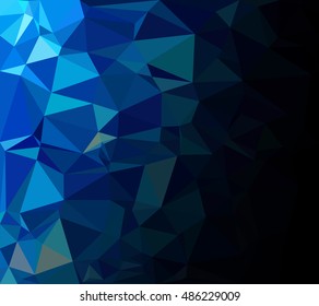 Blue Polygonal Mosaic Background, Creative Design Templates
