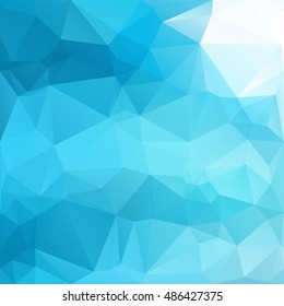 Blue Polygonal Mosaic Background, Creative Design Templates