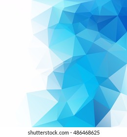 Blue Polygonal Mosaic Background, Creative Design Templates