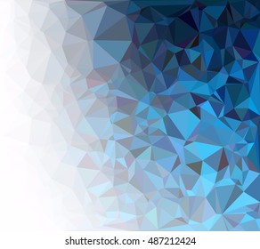 Blue Polygonal Mosaic Background, Creative Design Templates