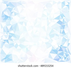 Blue Polygonal Mosaic Background, Creative Design Templates