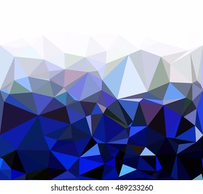 Blue Polygonal Mosaic Background, Creative Design Templates