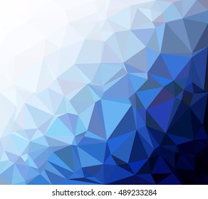 Blue Polygonal Mosaic Background, Creative Design Templates