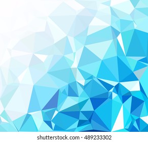 Blue Polygonal Mosaic Background, Creative Design Templates