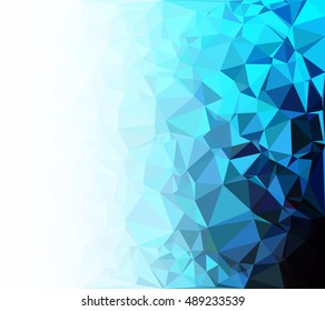 Blue Polygonal Mosaic Background, Creative Design Templates