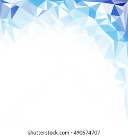 Blue Polygonal Mosaic Background, Creative Design Templates