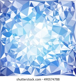Blue Polygonal Mosaic Background, Creative Design Templates