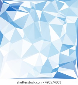 Blue Polygonal Mosaic Background, Creative Design Templates