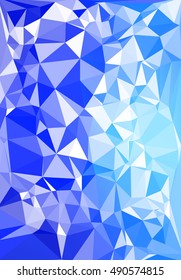 Blue Polygonal Mosaic Background, Creative Design Templates