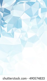 Blue Polygonal Mosaic Background, Creative Design Templates