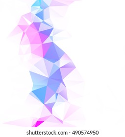 Blue Polygonal Mosaic Background, Creative Design Templates