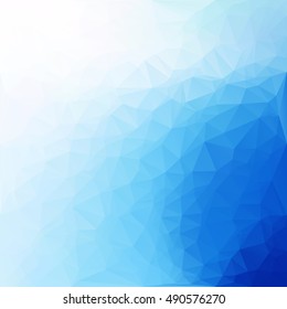Blue Polygonal Mosaic Background, Creative Design Templates