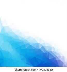 Blue Polygonal Mosaic Background, Creative Design Templates