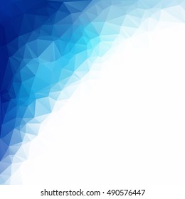 Blue Polygonal Mosaic Background, Creative Design Templates