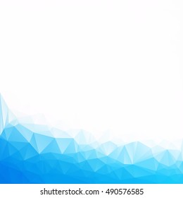Blue Polygonal Mosaic Background, Creative Design Templates