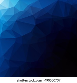 Blue Polygonal Mosaic Background, Creative Design Templates