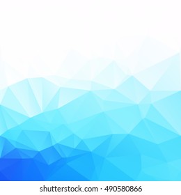 Blue Polygonal Mosaic Background, Creative Design Templates