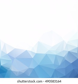 Blue Polygonal Mosaic Background, Creative Design Templates