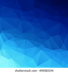 Blue Polygonal Mosaic Background, Creative Design Templates