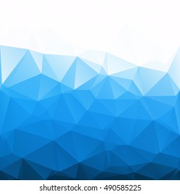Blue Polygonal Mosaic Background, Creative Design Templates