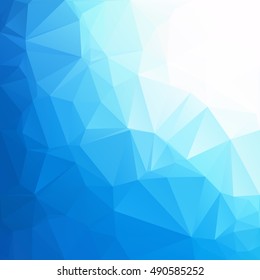 Blue Polygonal Mosaic Background, Creative Design Templates