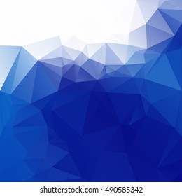 Blue Polygonal Mosaic Background, Creative Design Templates