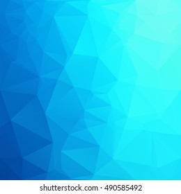 Blue Polygonal Mosaic Background, Creative Design Templates